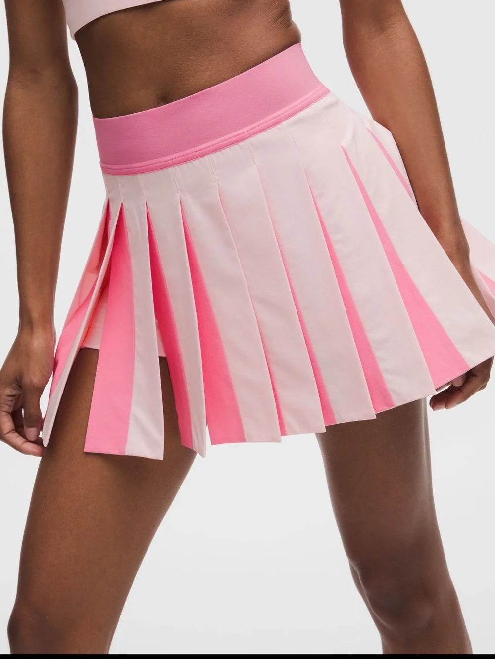 NWOT: $98 LULULEMON Peek-A-Boo Mid-Rise Tennis Skirt, Sz S, Pink Pearl/Candy Cld - Picture 1 of 10